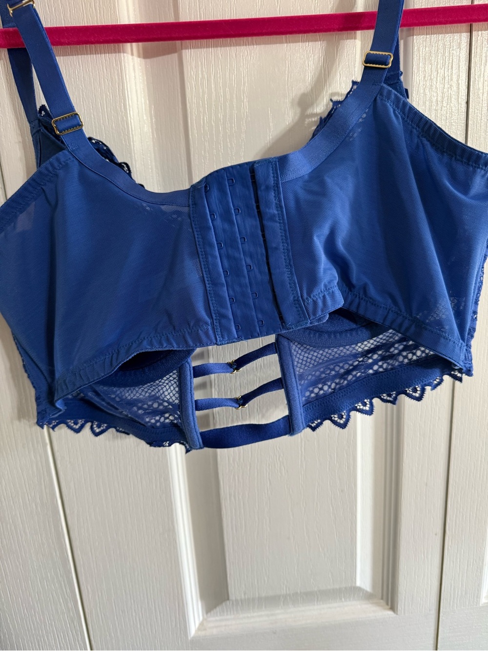 💙 Gorgeous Cacique Navy Blue Lace Lingerie Set 💙 - Picture 4 of 12